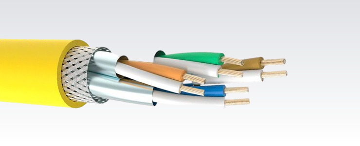 ETHERNET FD CAT6A S/FTP 4x2x26AWG/19 PUR Yellow Chain Cable