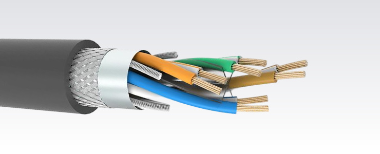 ETHERNET FD CAT6A SF/UTP 4x2x26AWG/30 PUR Black Chain Cable