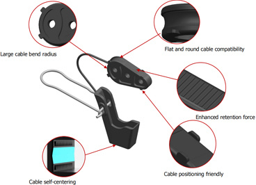 Plastic Cable Clamp with Lockable Hook