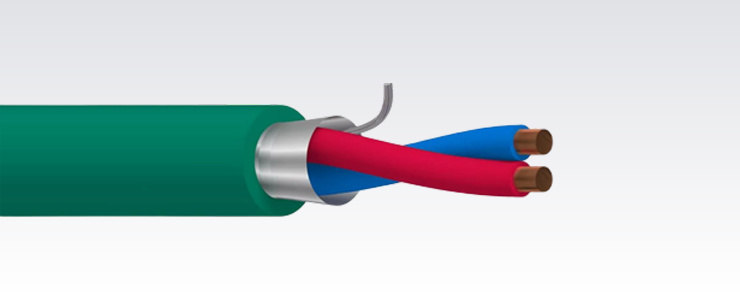EIB/KNX 1x2x20AWG LSZH Green